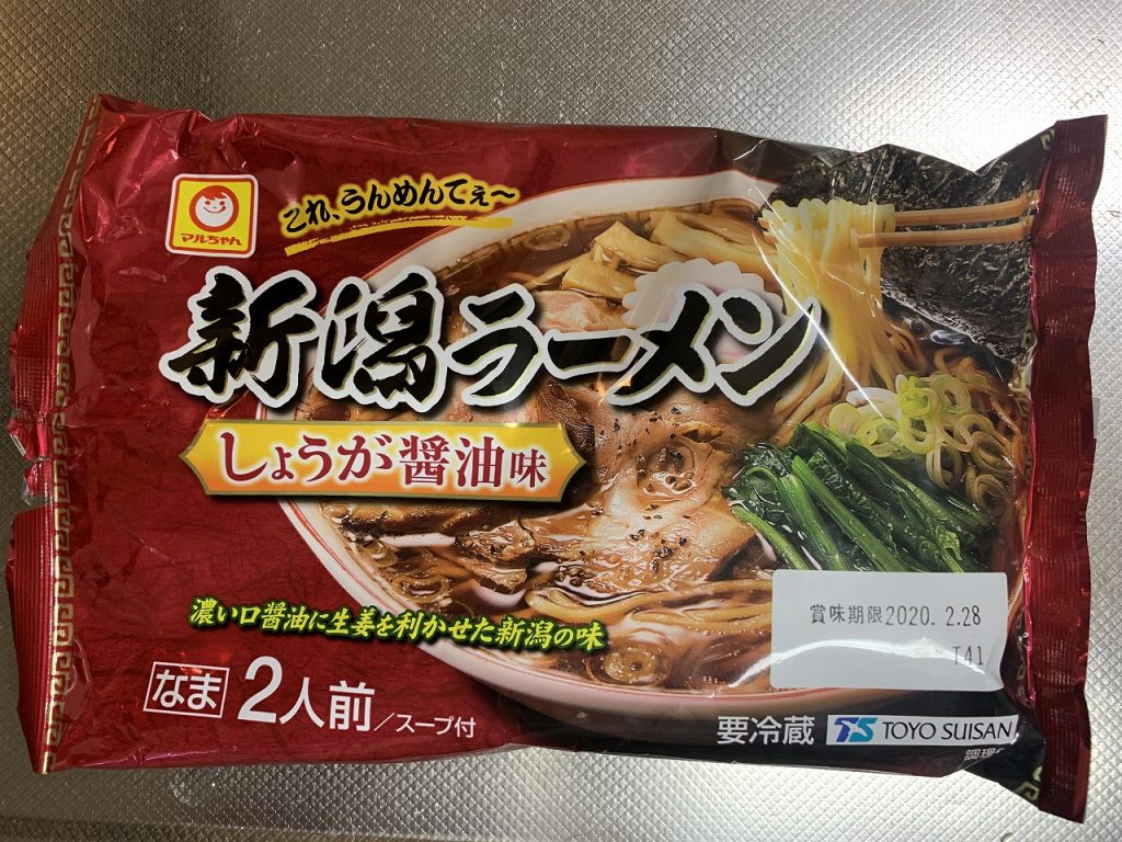 マルちゃん新潟ラーメン生姜醤油。