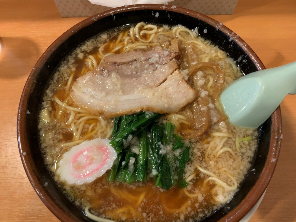 大むら食堂の細麺中華タマネギ抜き