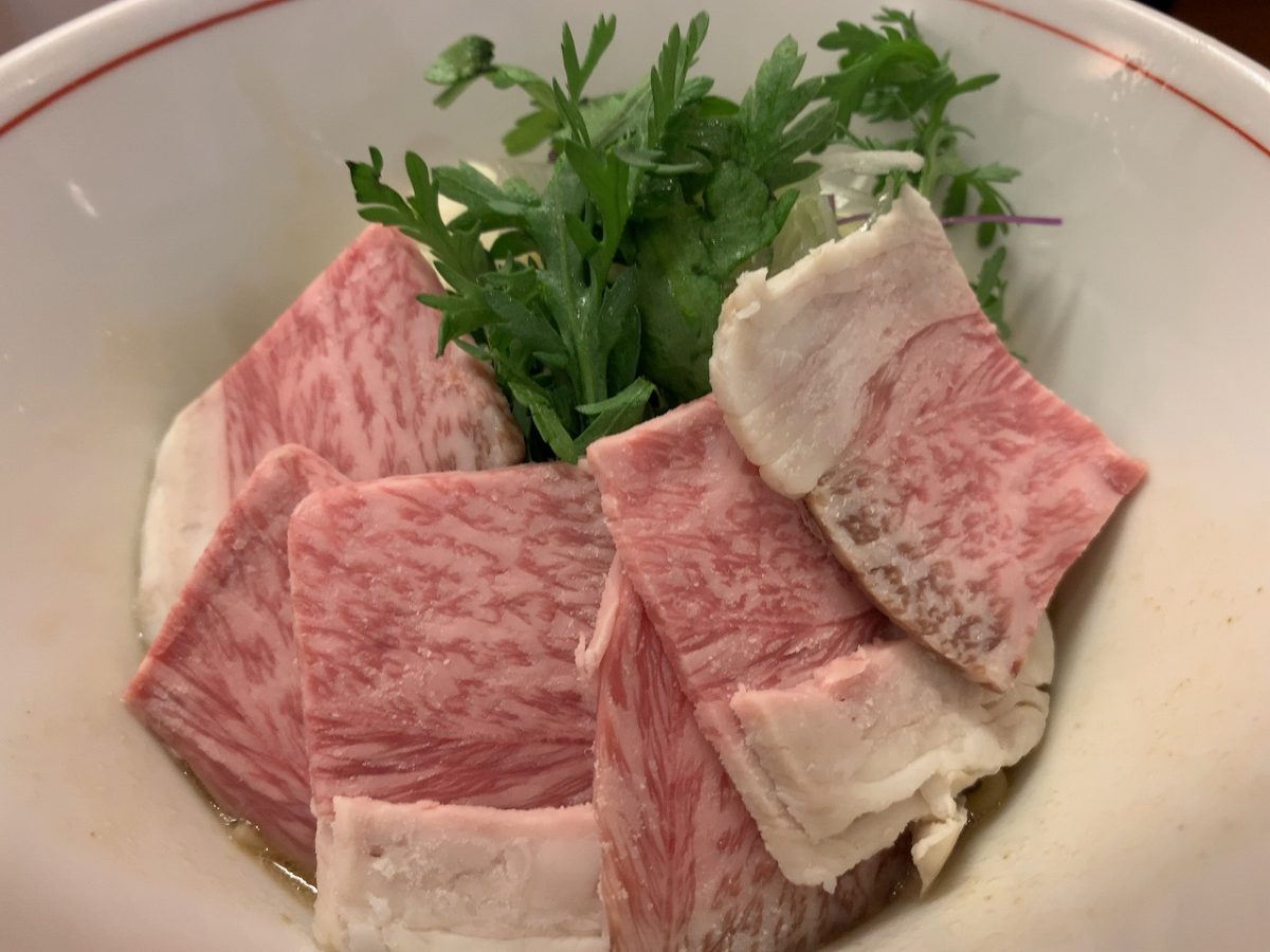 クボラボの限定 「黒毛和牛和えそば」