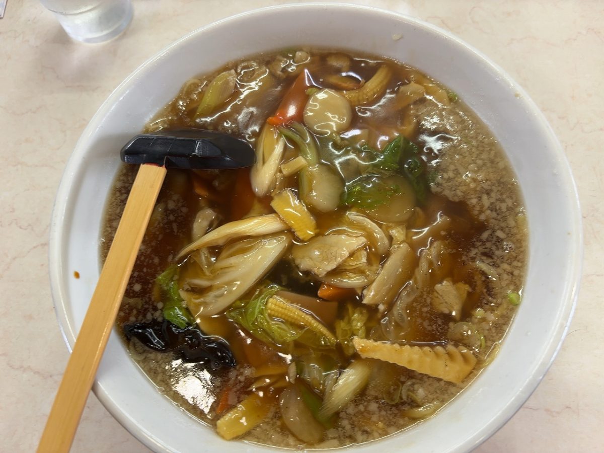 まつや食堂の広東麺少な目