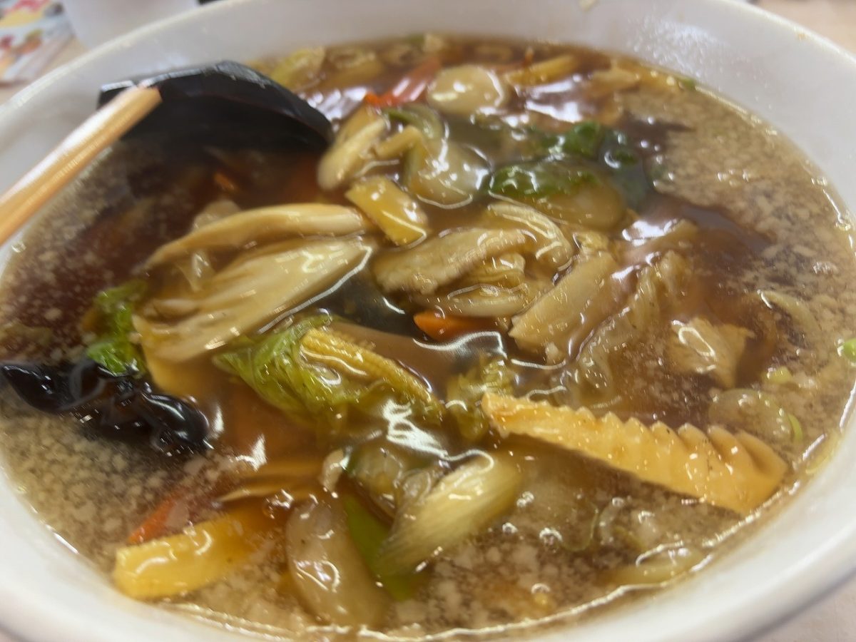 まつや食堂の広東麺少な目