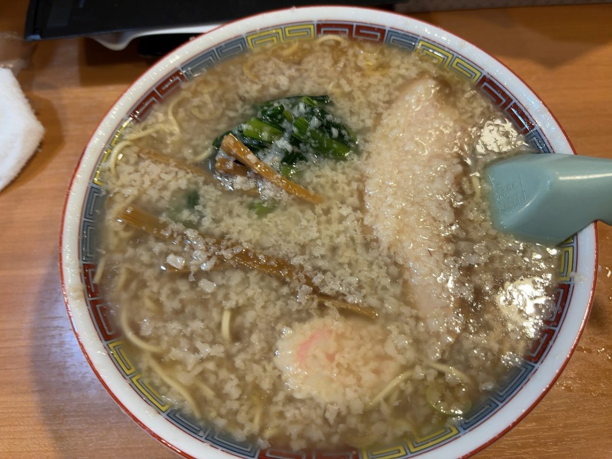 大むら食堂の半盛り中華細麺