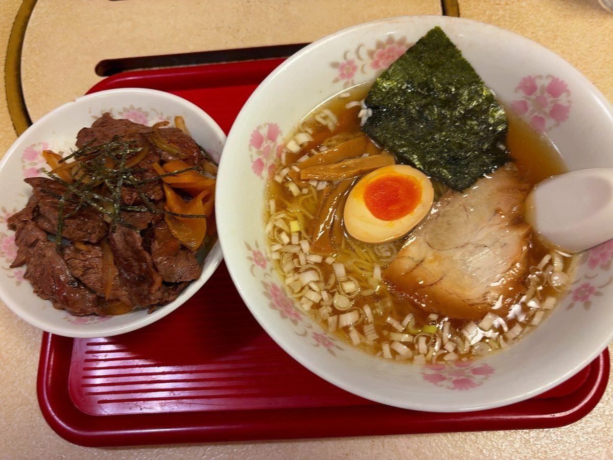 つばめや ハラミ丼ラーメンセット